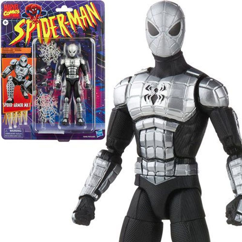 MARVEL - Spiderman Armor Retro Mk Figura Marvel Legends Hasbro 17 Cm