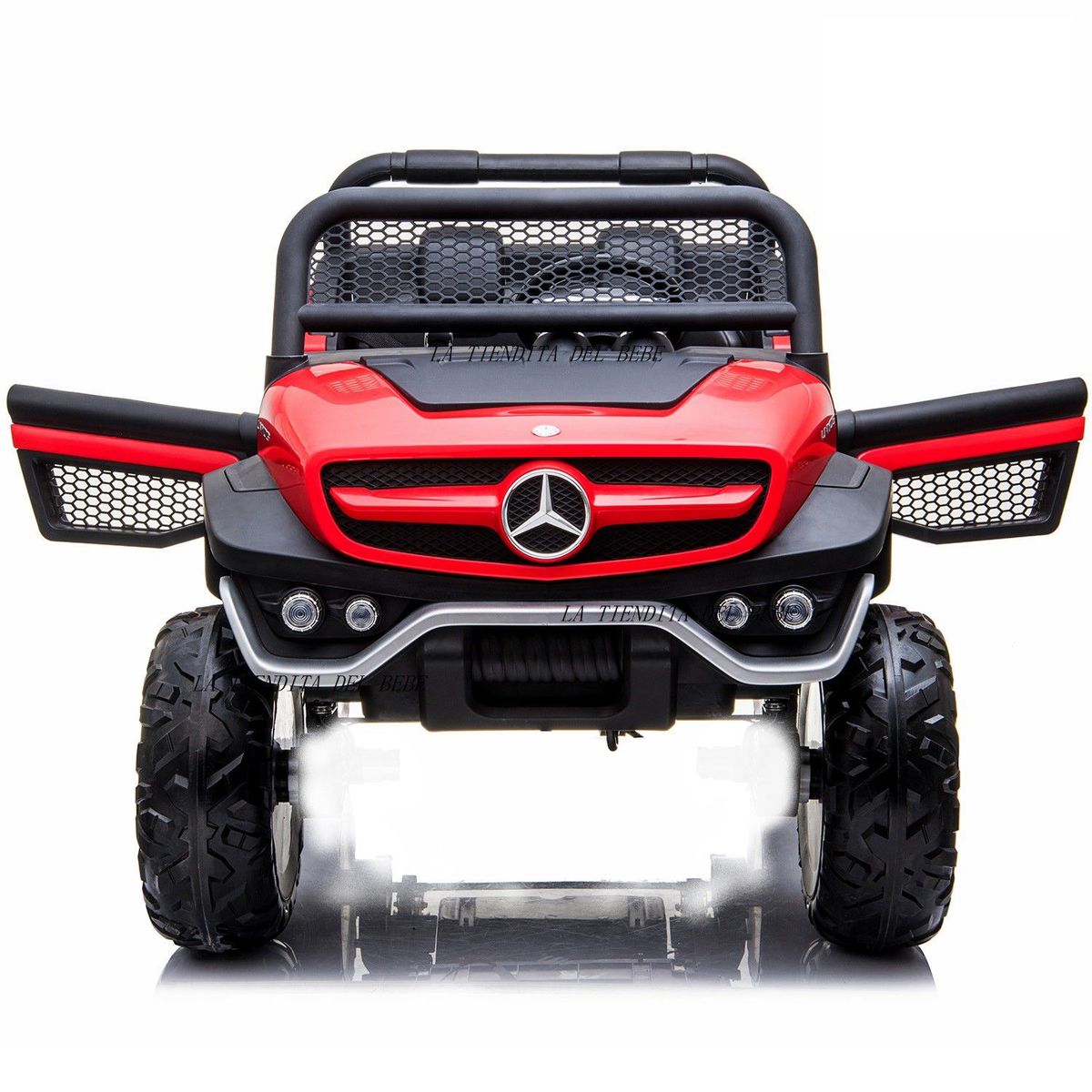 MERCEDES BENZ - Carro Infantil Batería Eléctrico Campero Mercedes benz ROJO