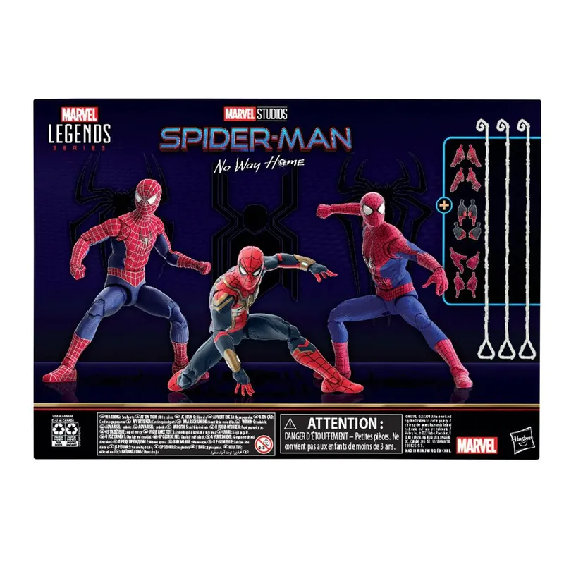 HASBRO - 3 Pack Spiderman Way Home Figuras Marvel Legends 16 Cm