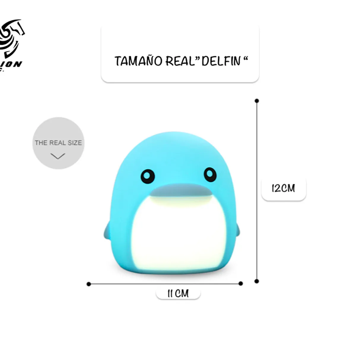 STALION INC - Lamparita Delfin Para Niños  Luz De Guarderia Para Bebe Favorito.