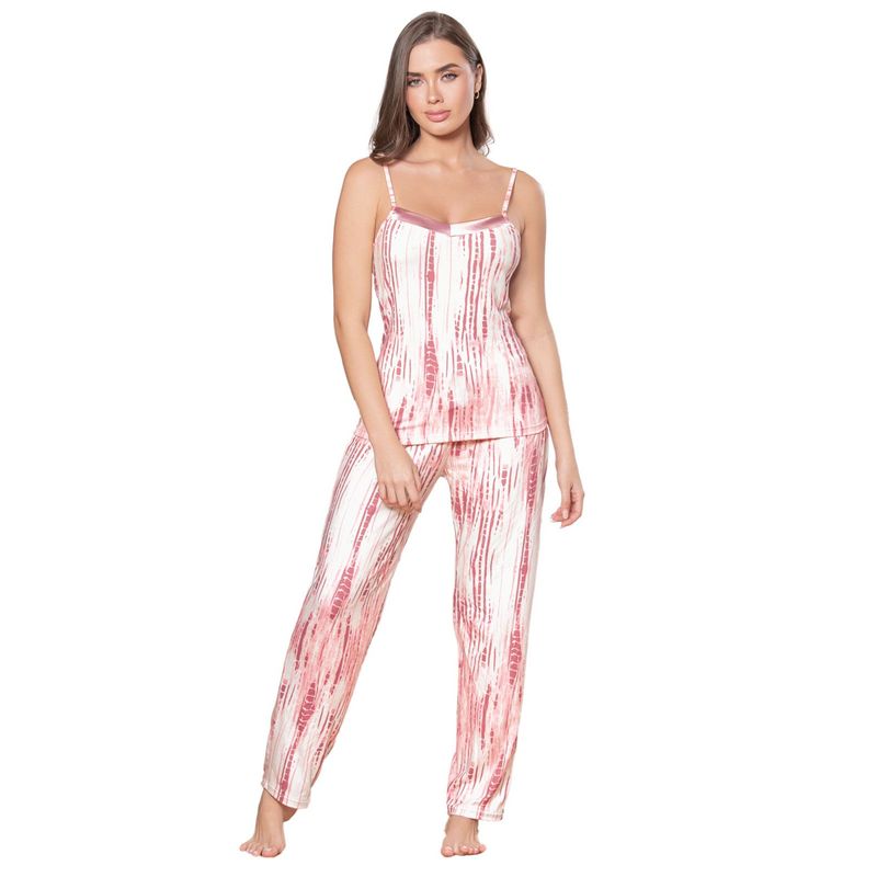 FORMAS INTIMAS - Pijama Mujer Blanco-Rosa FI 34865