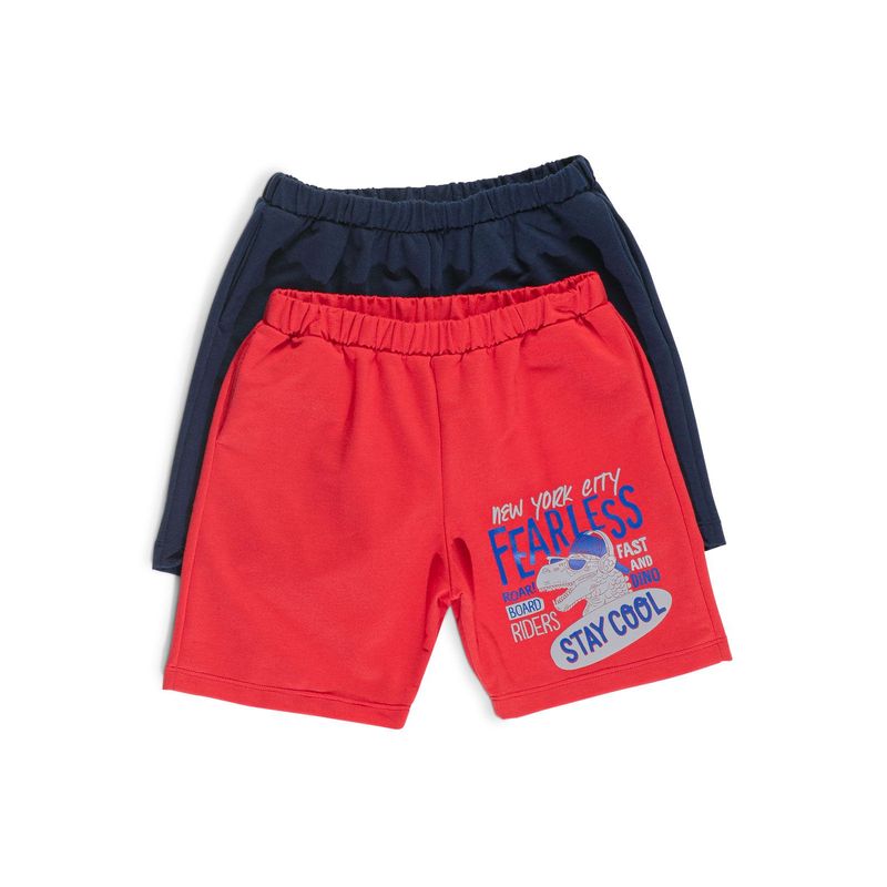 MARKETING PERSONAL - Bermuda Paq X2 Infantil Rojo-Negro Mp 95999