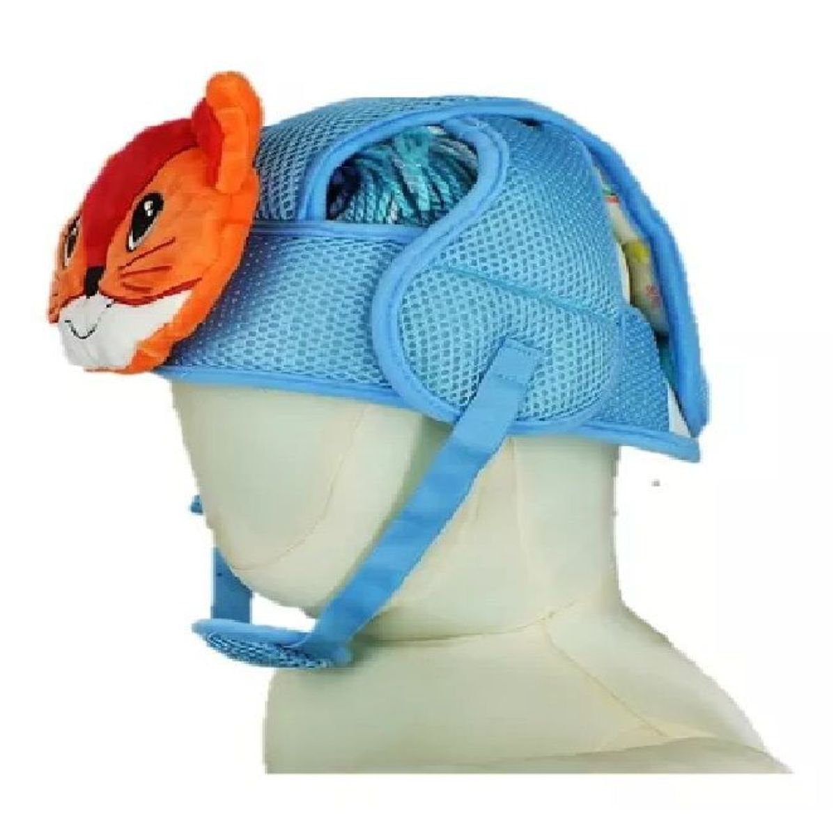 MUNDO BEBE - Casco bebé protección anti contra golpes azul