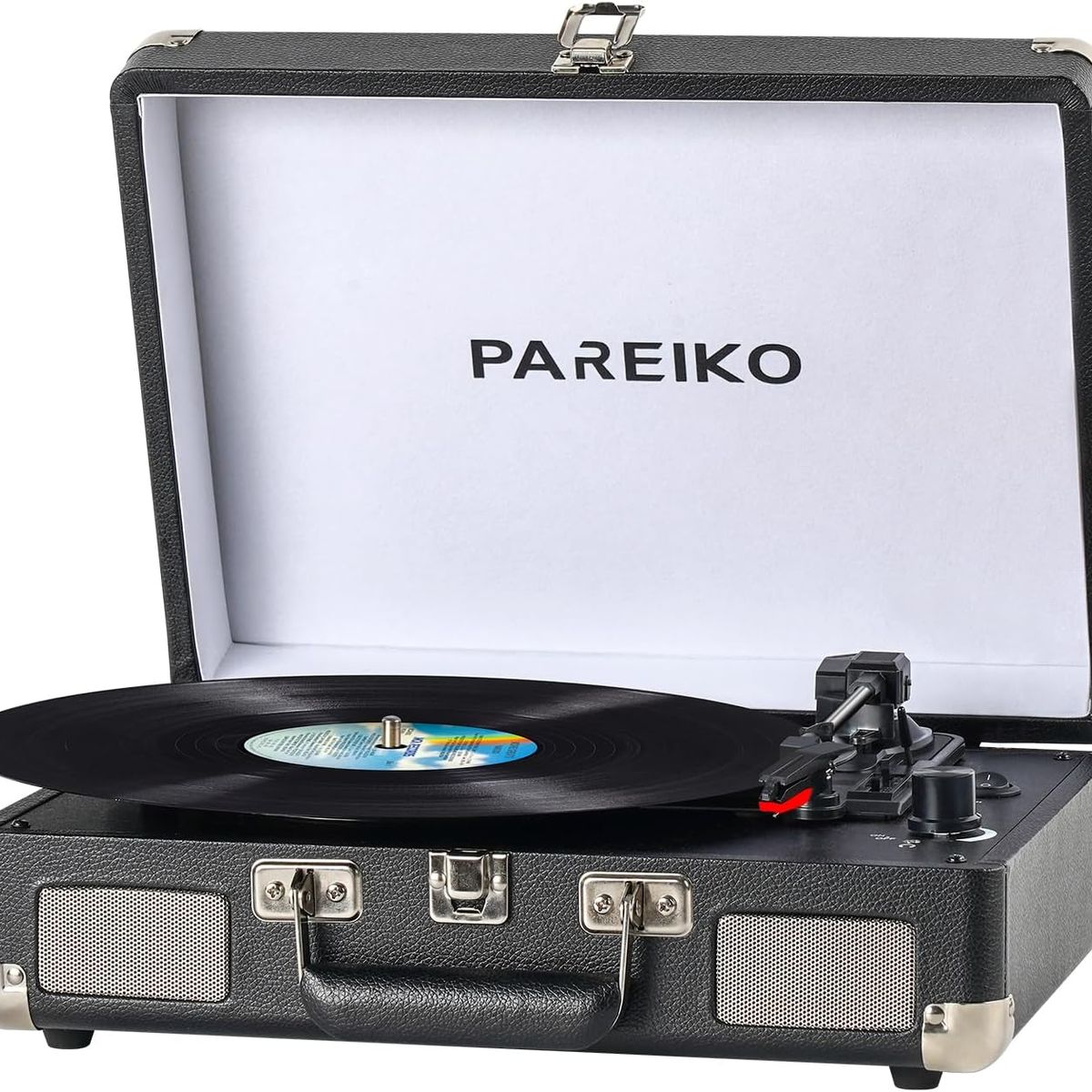 GENERICO - Tocadiscos Reproductor Vinilos con batería recargable y altavoces