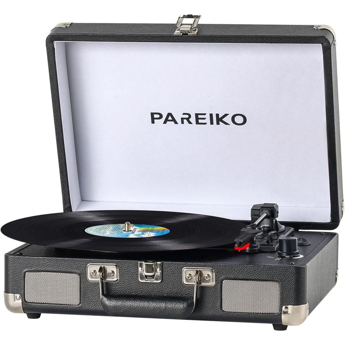 GENERICO - Tocadiscos Reproductor Vinilos con batería recargable y altavoces