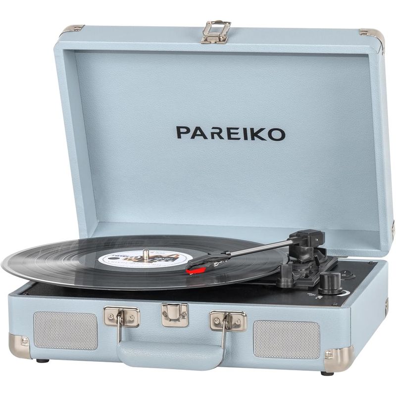 GENERICO - Tocadiscos Reproductor Vinilos con batería recargable y altavoces