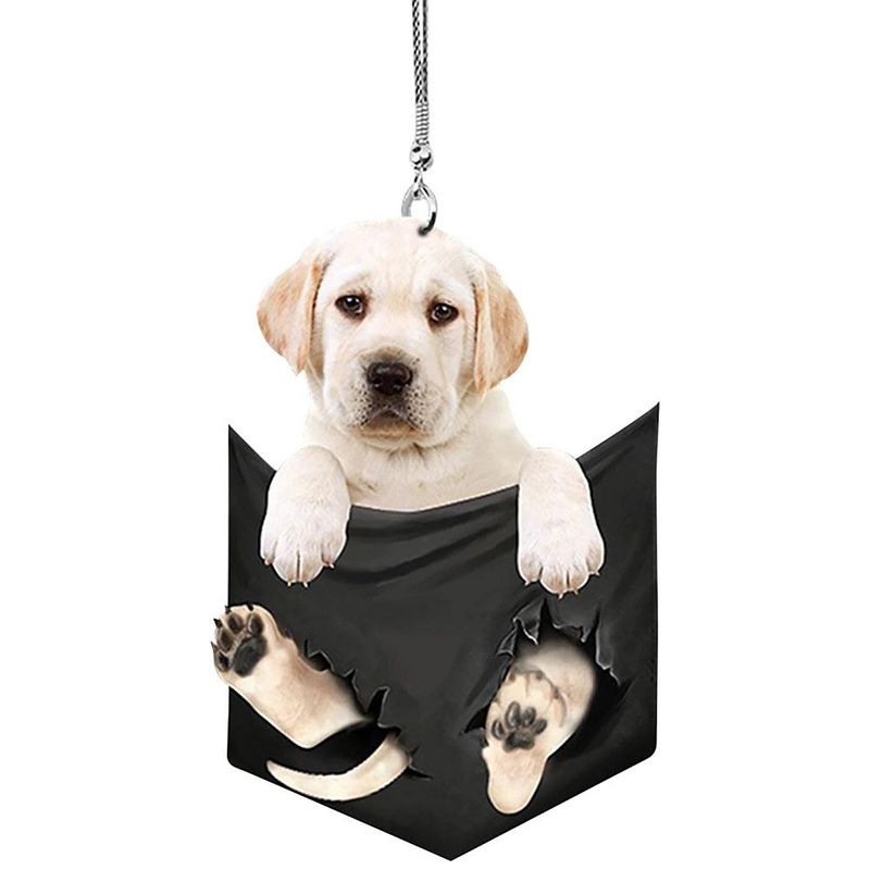 GENERICO - Adorno Colgante De Perro Razas Mascotas Espejo Retrovisor 3d