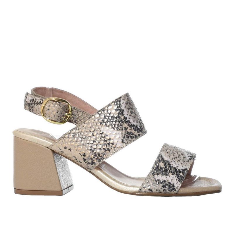 ZAVATTY - Sandalia tacon para mujer H-DIANA CAPUCHINO CUERO ZAVATTY