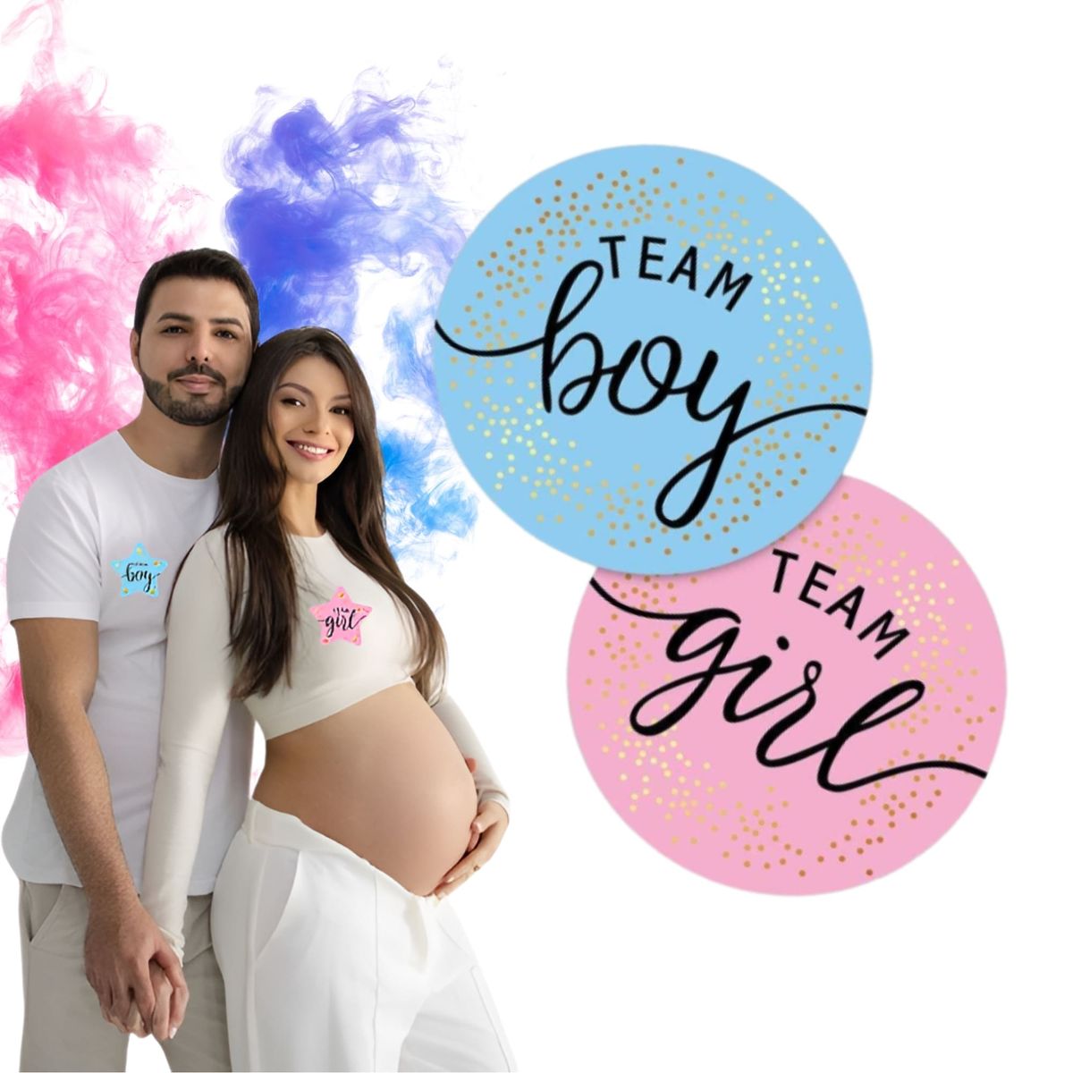 GENERICO - Pegatina Revelacion De Genero 30 Unidades