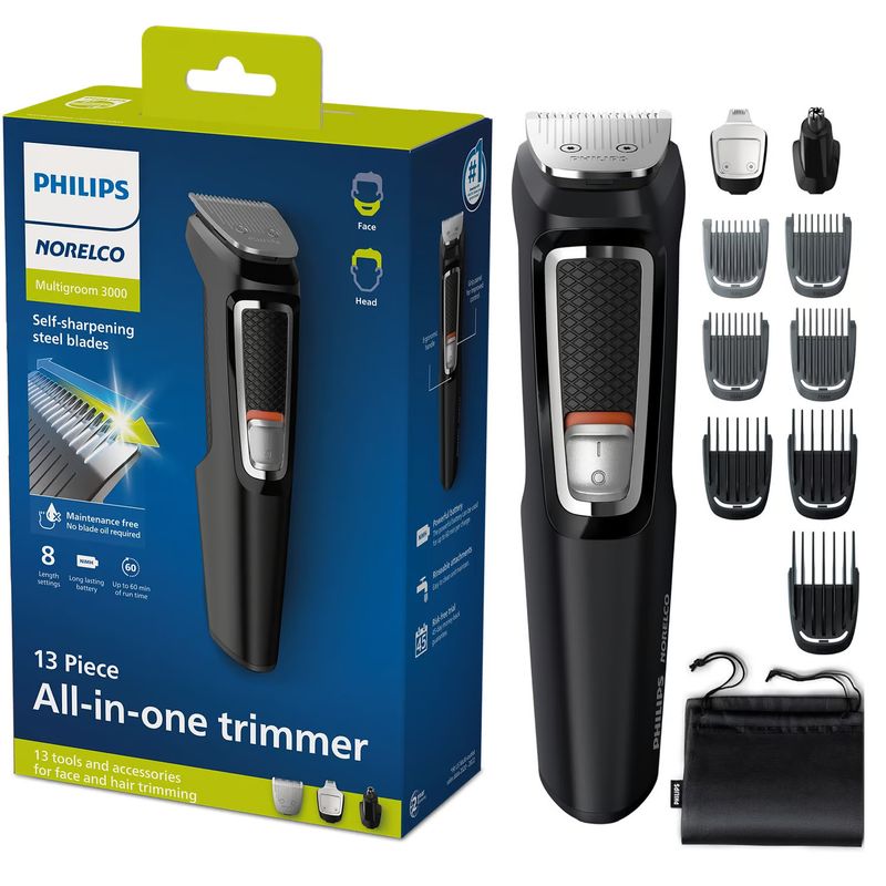 PHILIPS - Cortadora Afeitadora Philips Norelco Multigroom 13 En 1 MG3740/40