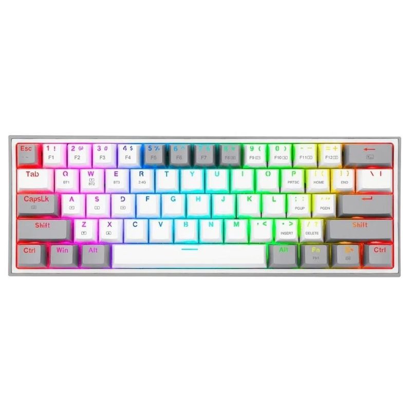 REDRAGON - Teclado Gamer Redragon Fizz Pro K616 Rgb Blanco-Gris K616-RGB WG SP