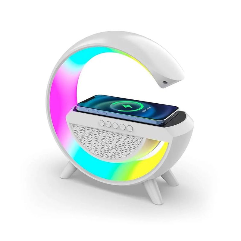 GENERICO - Parlante  Con Altavoz Bluetooth Inteligente Carga Inalámbrica Luz Rgb