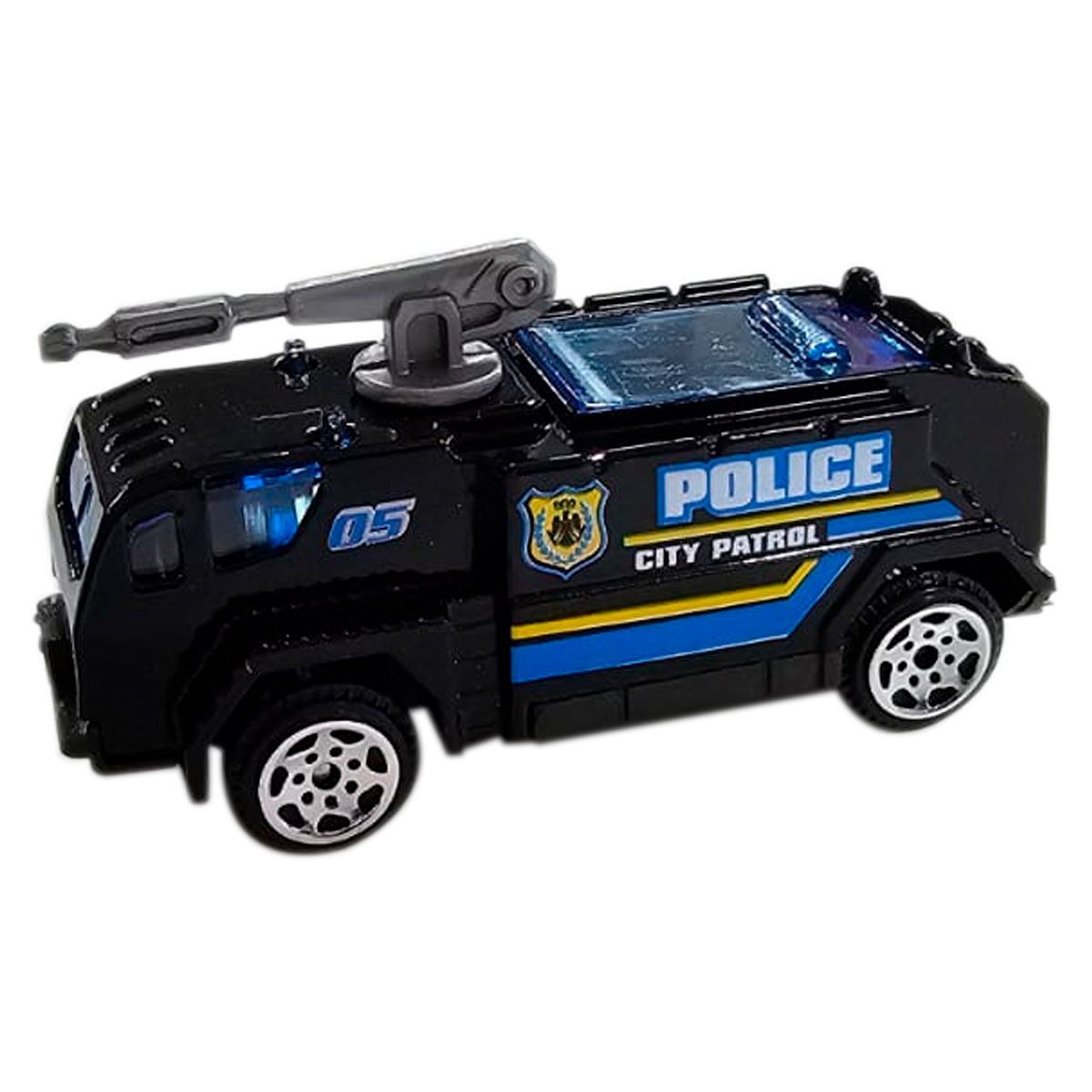 GENERICO - Set X6 Carro Metálico Colección Policía