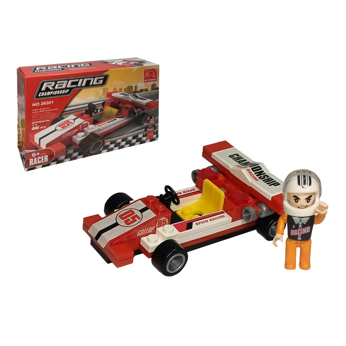 STALION - Carro De Carreras Fichas Para Armar F1 +piloto