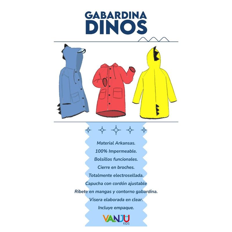 AFM - Gabardina Dinos 100 impermeable Resistente