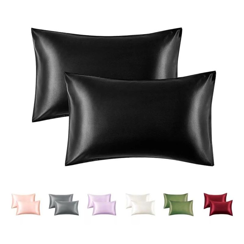 CASATUA - Funda Almohada Satin Saten Tipo Seda Set X2 Unids 100 O 76cm