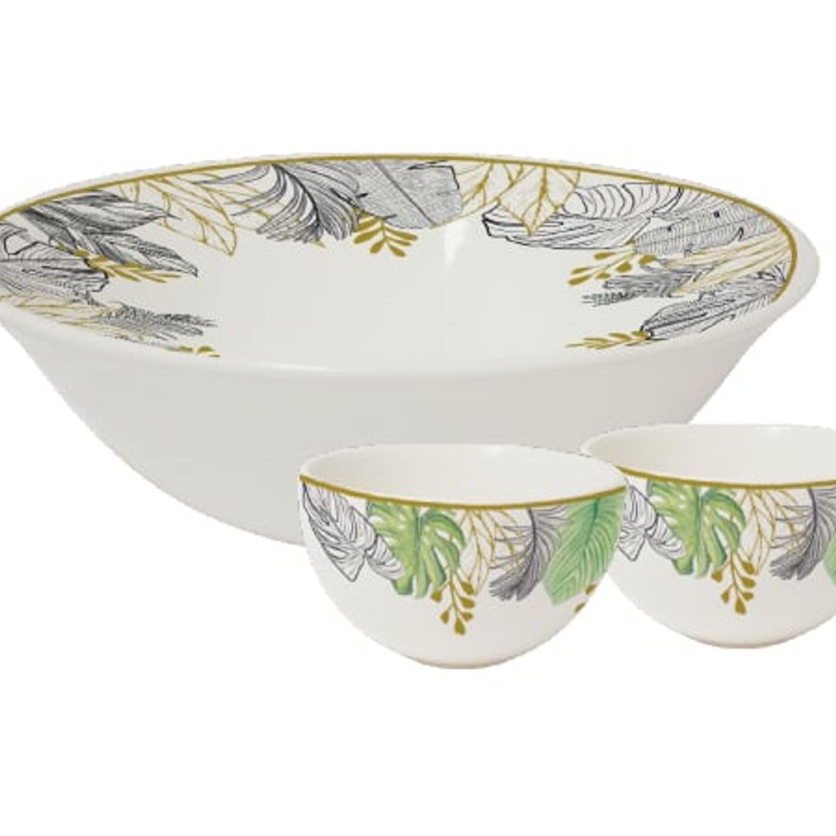 CORONA - Set de Ensaladera Con 2 Salseras