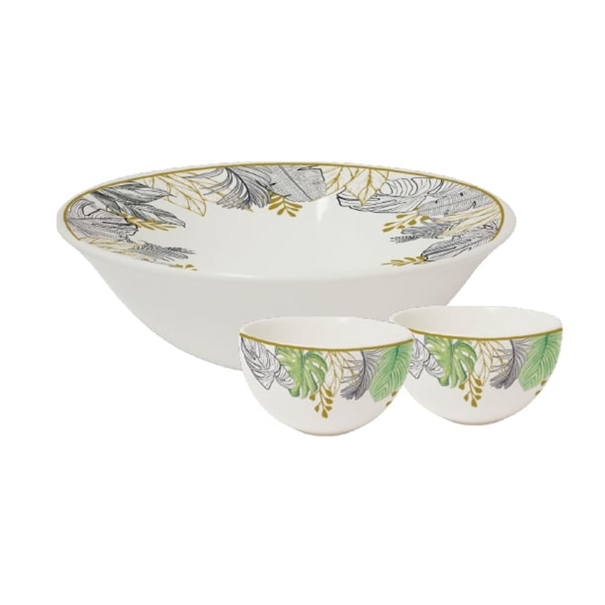 CORONA - Set de Ensaladera Con 2 Salseras