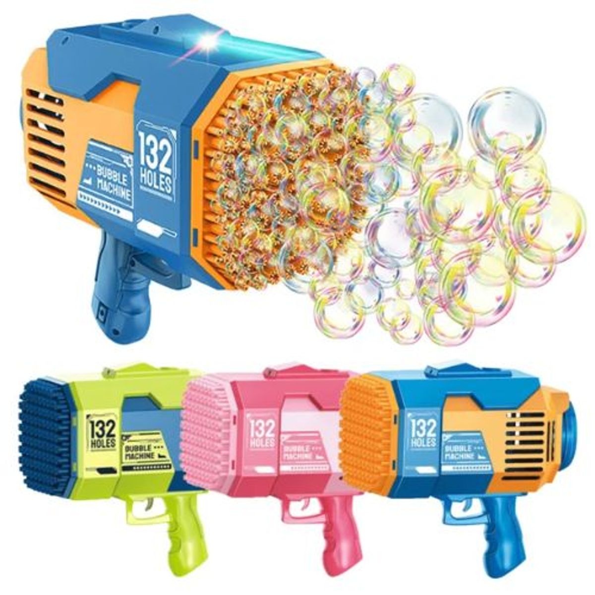 GENERICO - Pistola de burbujas grande recargable