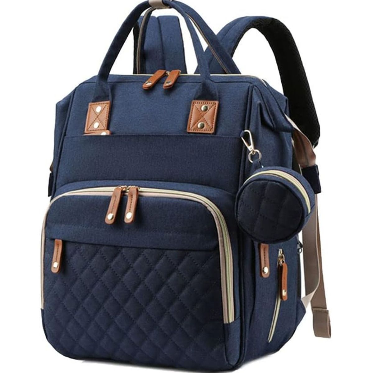 ONE PIXEL - Bolso Pañalera Con Cable Usb Y Monedero ONE PIXEL Azul