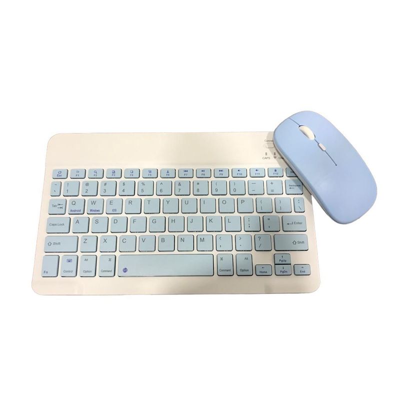 GENERICO - Kit Teclado + Mouse Keyboard Inalámbrico De Color Azul