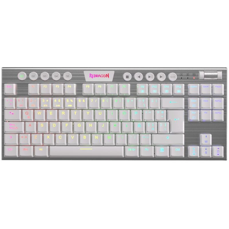 REDRAGON - Teclado Gamer Redragon K622 Rgb Horus Usb Switch Rojo Blanco