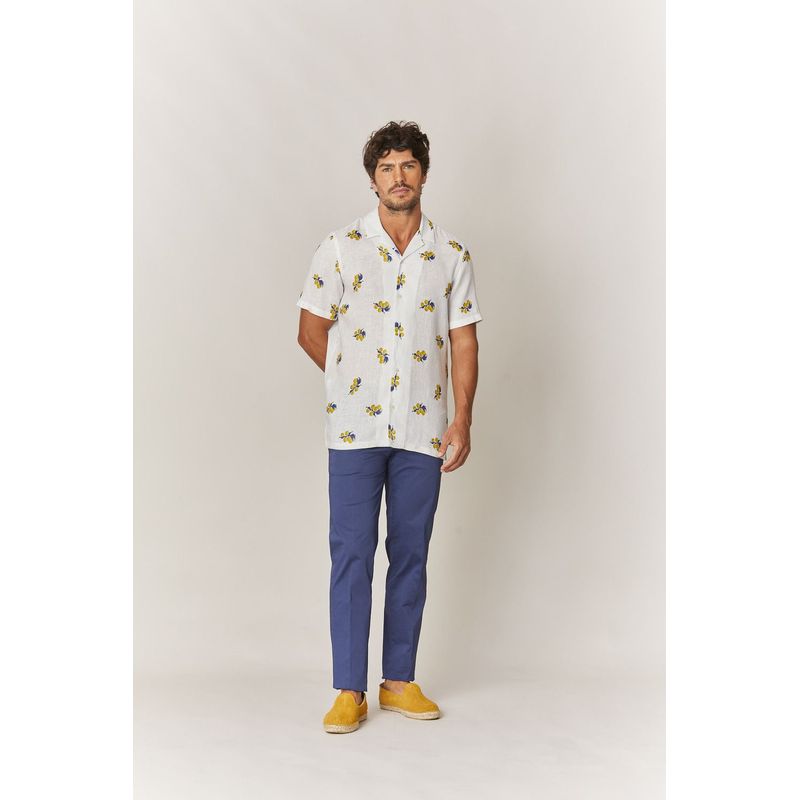 SOLOIO - Camisa de lino Arezzo amarillo