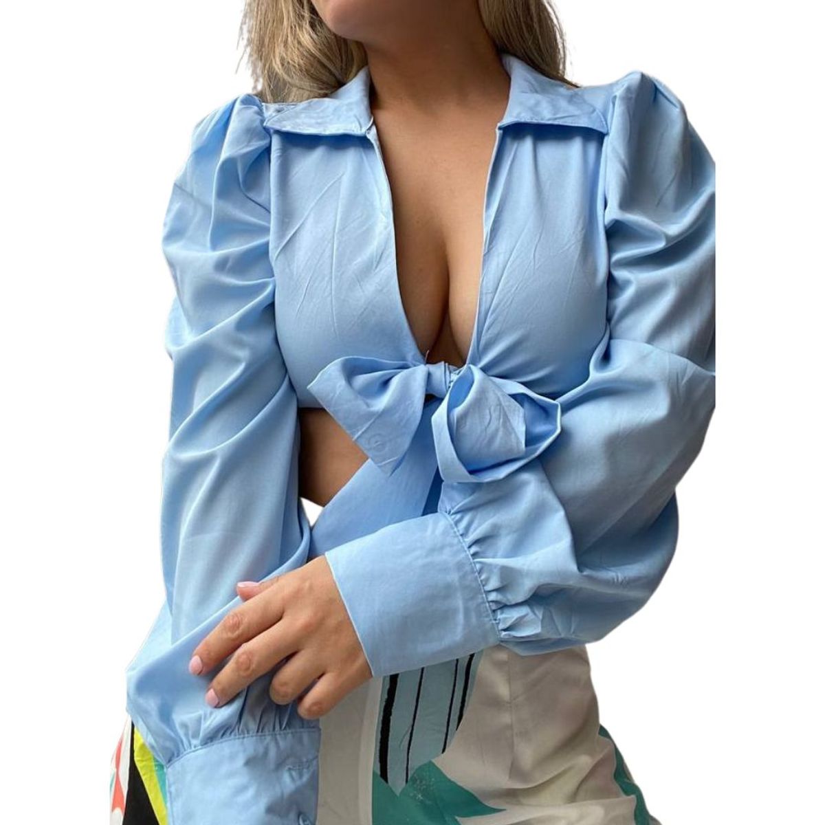 YURELKSHOP - CONJUNTO TOP Y PANTALON LARGO BLUSA MANGA LARGA