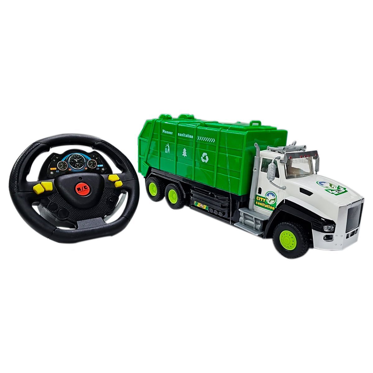 GENERICO - Carro Camión Basura Rc Control Remoto Recargable 26cm