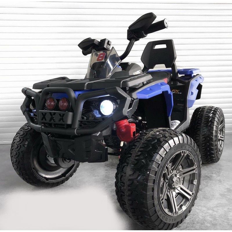 GENERICO - Moto Bebe Cuatrimoto Batería Eléctrica 2 a 8 Años Azul Grizzly