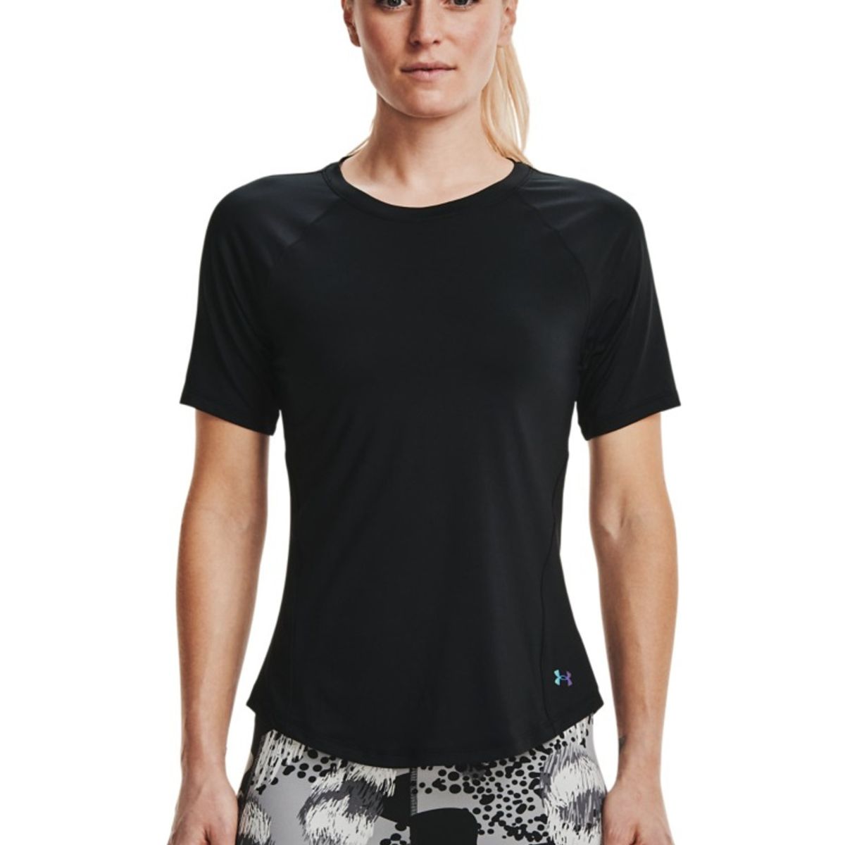 UNDER ARMOUR - Camiseta Mujer Under Armour RUSH SS-BLK Negro UNDER ARMOUR.