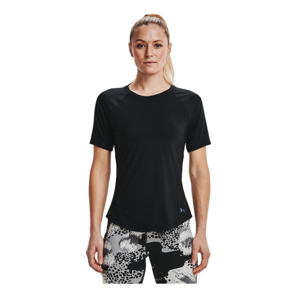 UNDER ARMOUR - Camiseta Mujer Under Armour RUSH SS-BLK Negro UNDER ARMOUR.