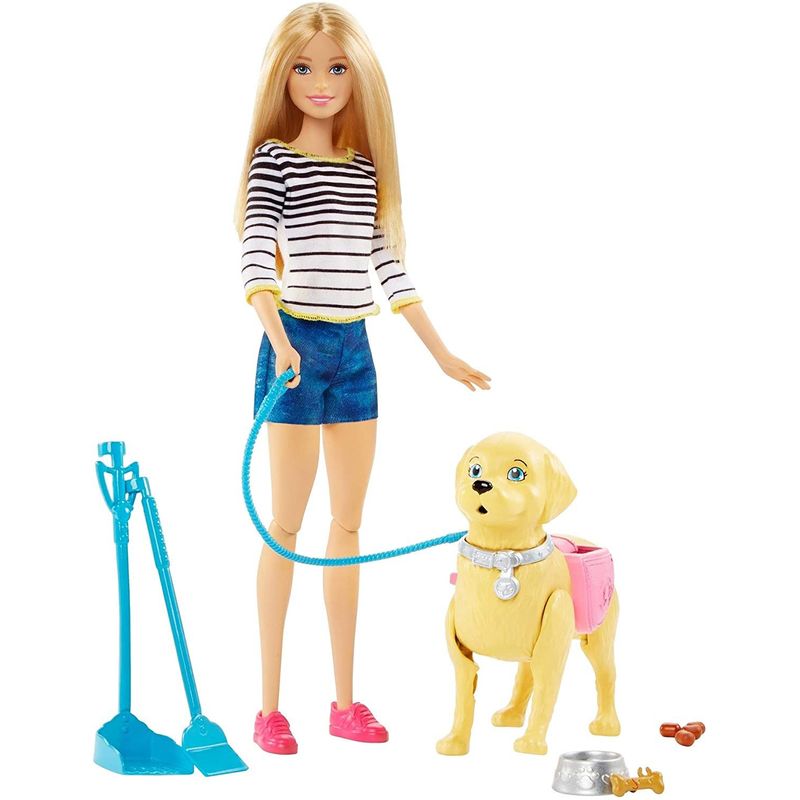 BARBIE - Barbie Paseo De Perrito Muñeca Rubia Potty Mattel