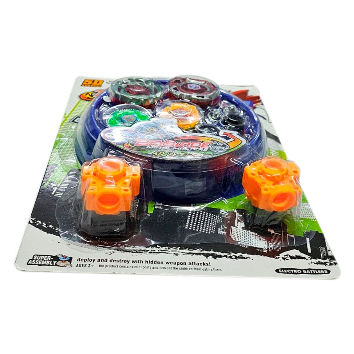 GENERICO - Estadio Trompo Beyblade Guerra + 2 Beyblade Juguete Lanzador