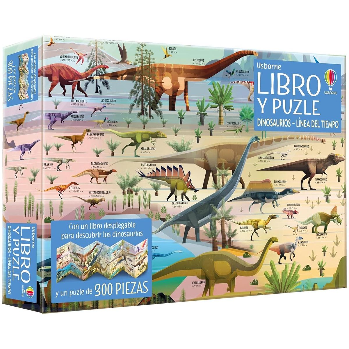 USBORNE - Dinosaurios - Linea Del Tiempo. Libro Y Puzle