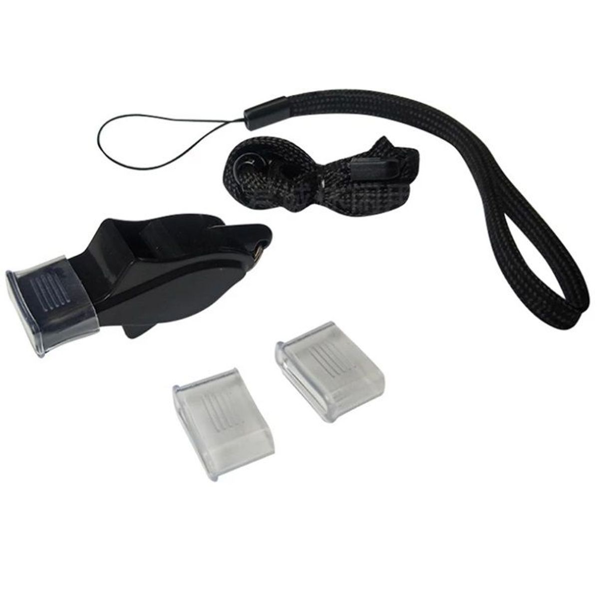 GENERICO - Silbato Pito Deportivo Profesional 3 Protectores Estuche Pro