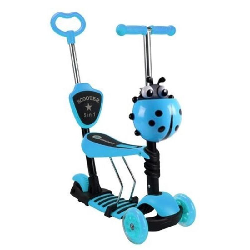 GENERICO - Scooter Patineta5 En 1 Para Niños Asiento Removible verde