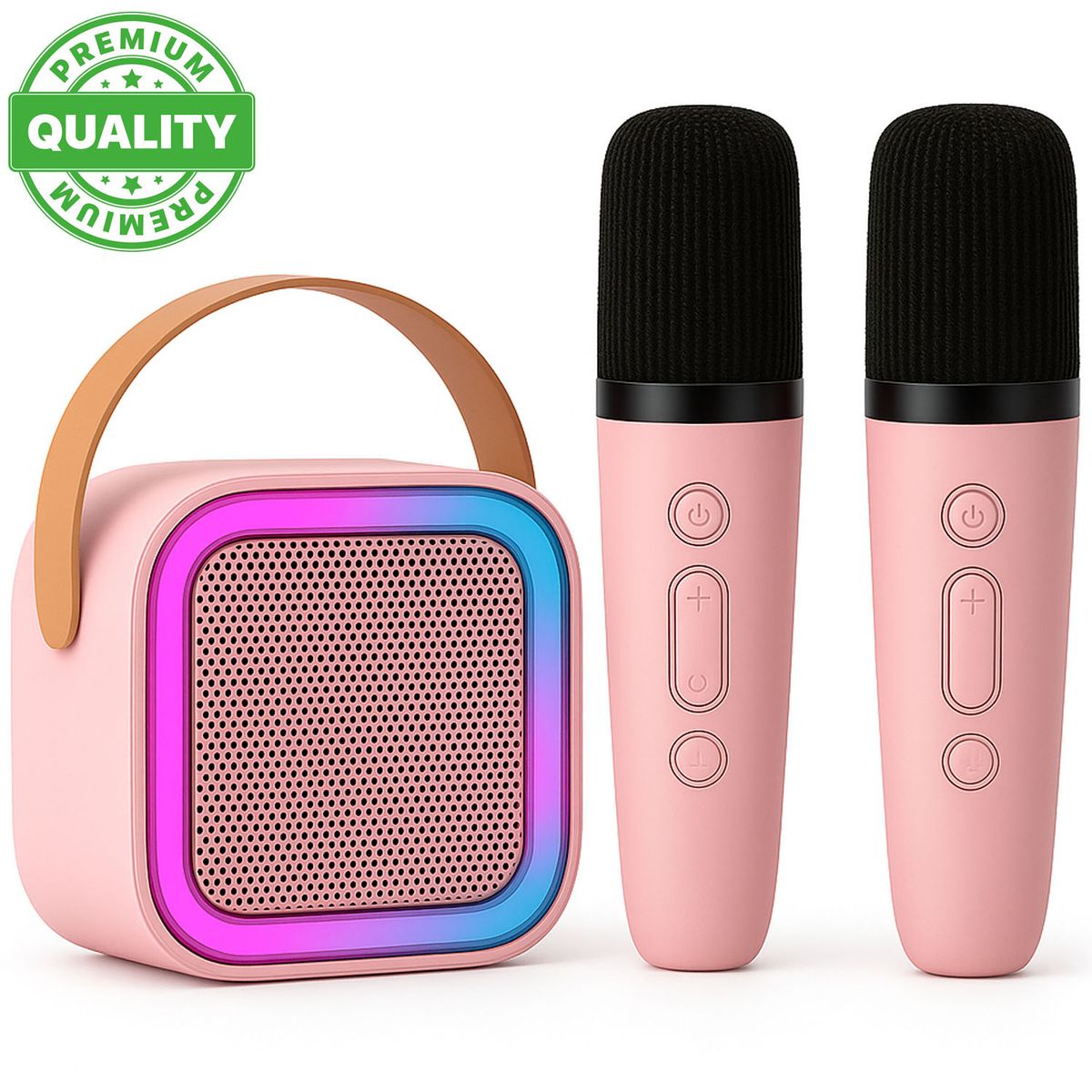 ONE PIXEL - Kit Parlante Y Micrófono Karaoke Para Niños Bluetooth Led