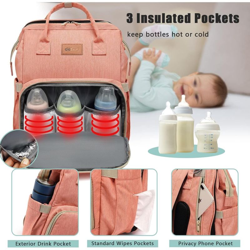 Maleta Pañalera Tipo Cuna Cambiador Bebé ONE PIXEL ONE PIXEL