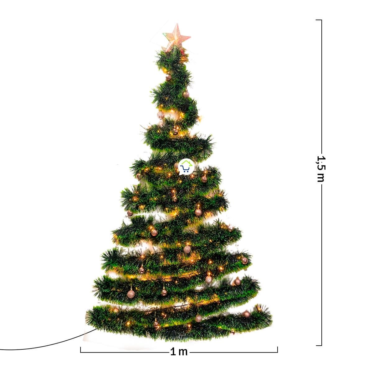 COMPRALOENCASA COM - Árbol navidad de Pared  luces  estrella  Decoración AGUI001