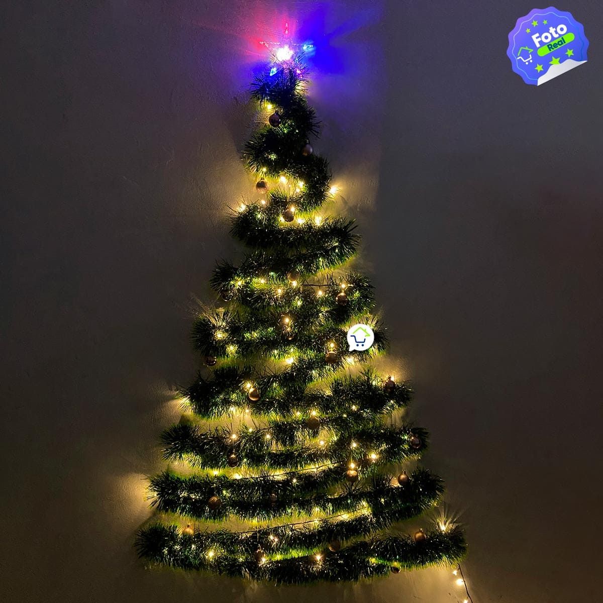 COMPRALOENCASA COM - Árbol navidad de Pared  luces  estrella  Decoración AGUI001