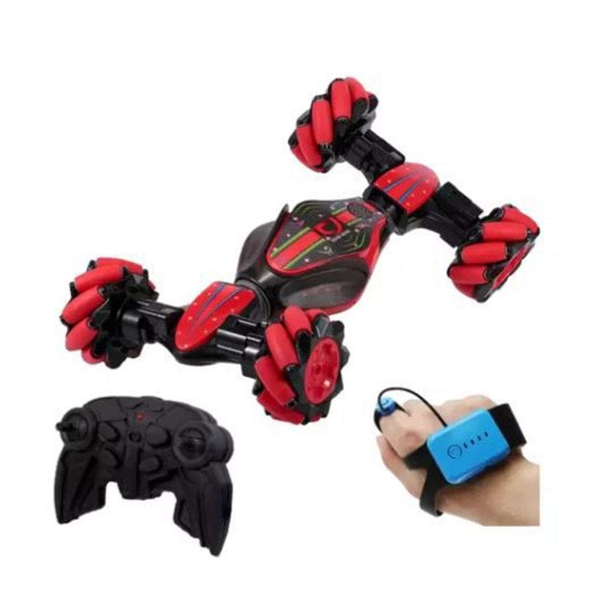 CARBLOCK - Carro Acrobático 4x4 Control Manilla Modo Dual Giro 360° Luz