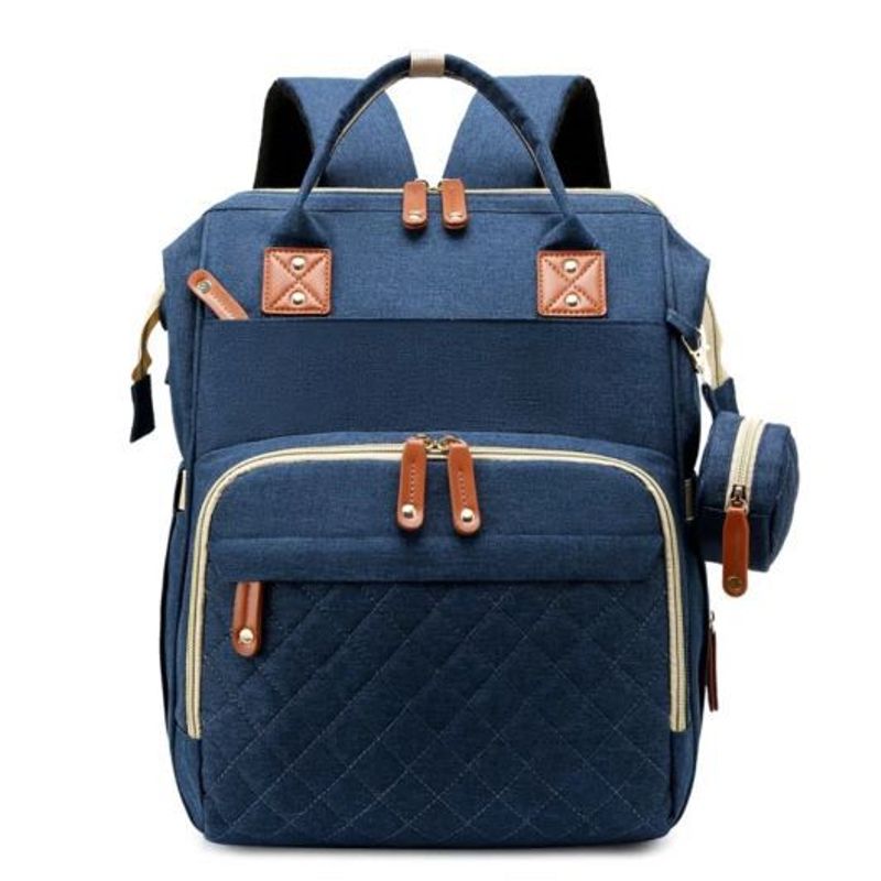 GENERICO - Pañalera morral de bebe tipo cuna practica cambiador Azul