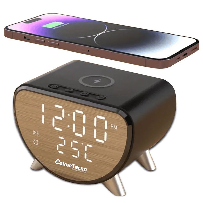 ONE PIXEL - Reloj Despertador Con Base De Carga Inalambrica 15W
