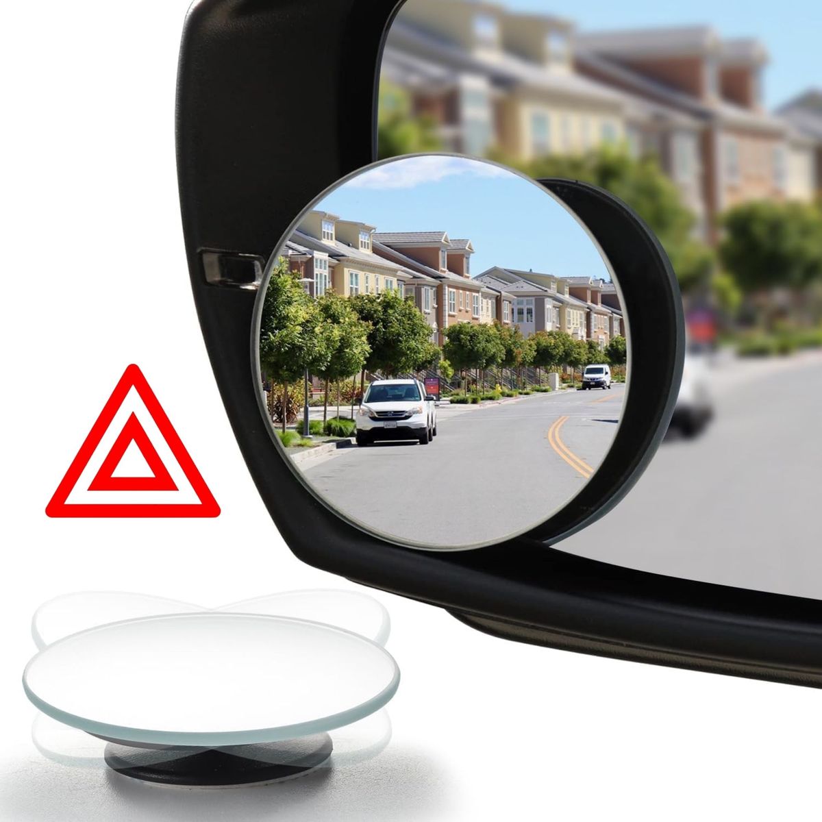 GENERICO - Espejo Retrovisor Punto Ciego 360 Adhesivo Ajustable Calidad