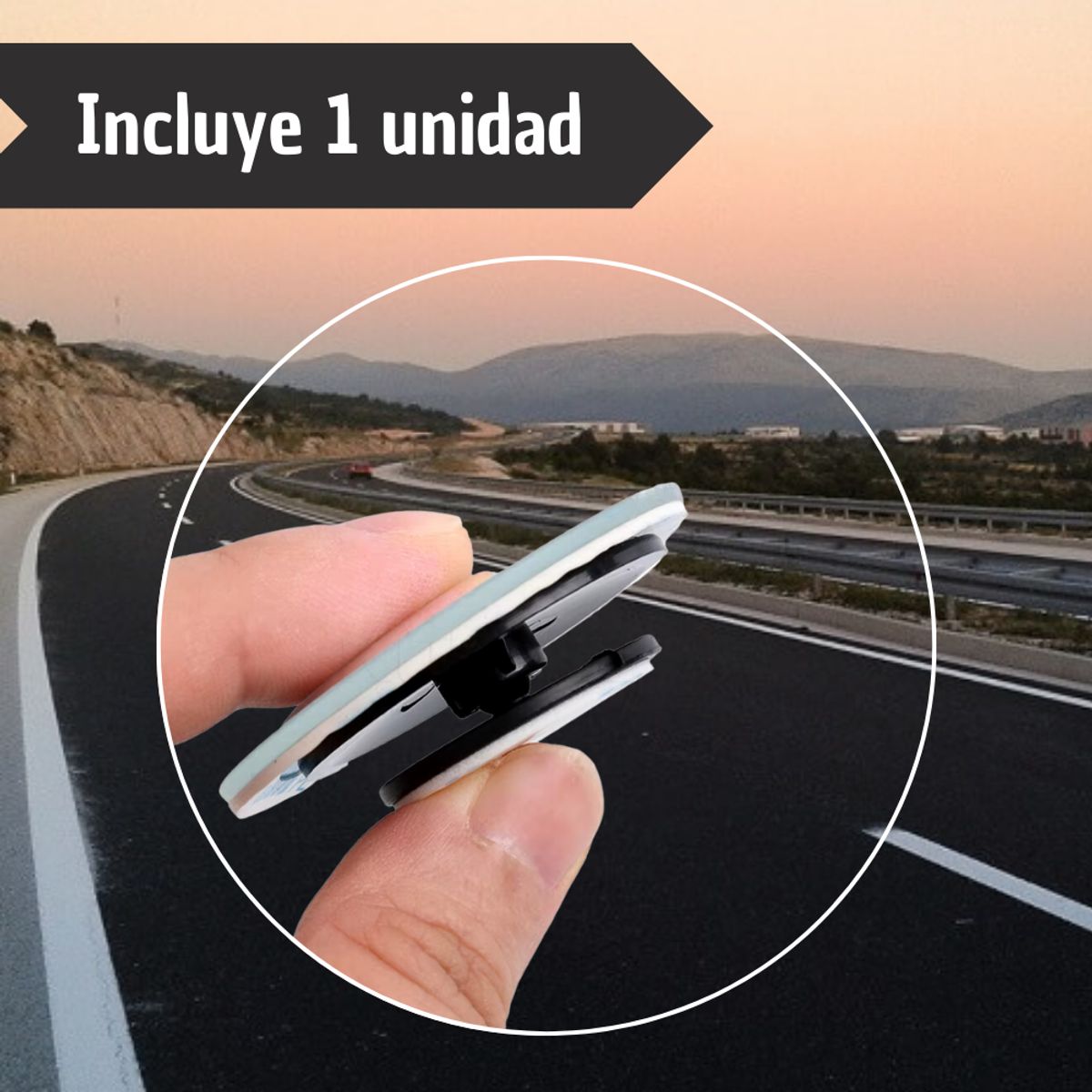 GENERICO - Espejo Retrovisor Punto Ciego 360 Adhesivo Ajustable Calidad