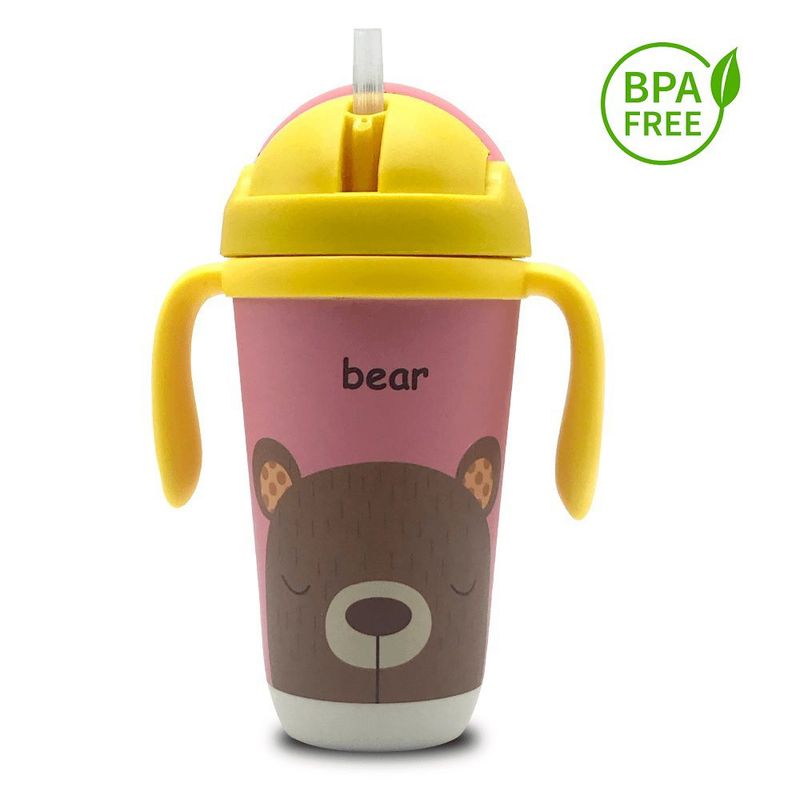 GENERICO - Vaso Pitillo Termo Para Niños En Fibra De Bambú Eco