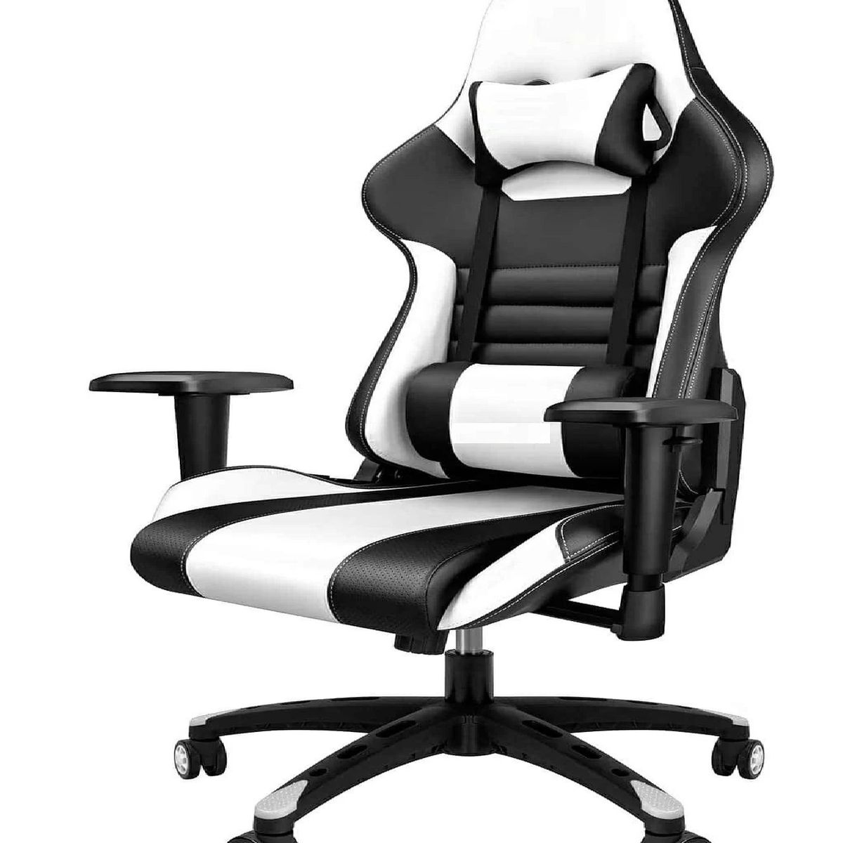GENERICO - Silla Gamer Escritorio Ergonomica Giratoria Ajustable Cuero sintetico