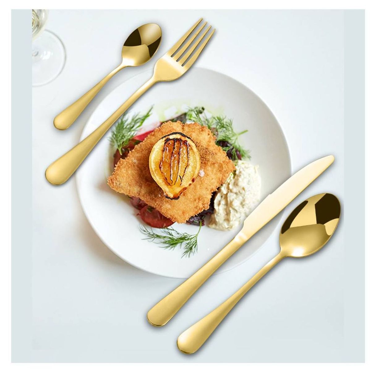 ONE PIXEL - Juego De Cubiertos Acero Inoxidable 18/10 6puestos 24 Piezas