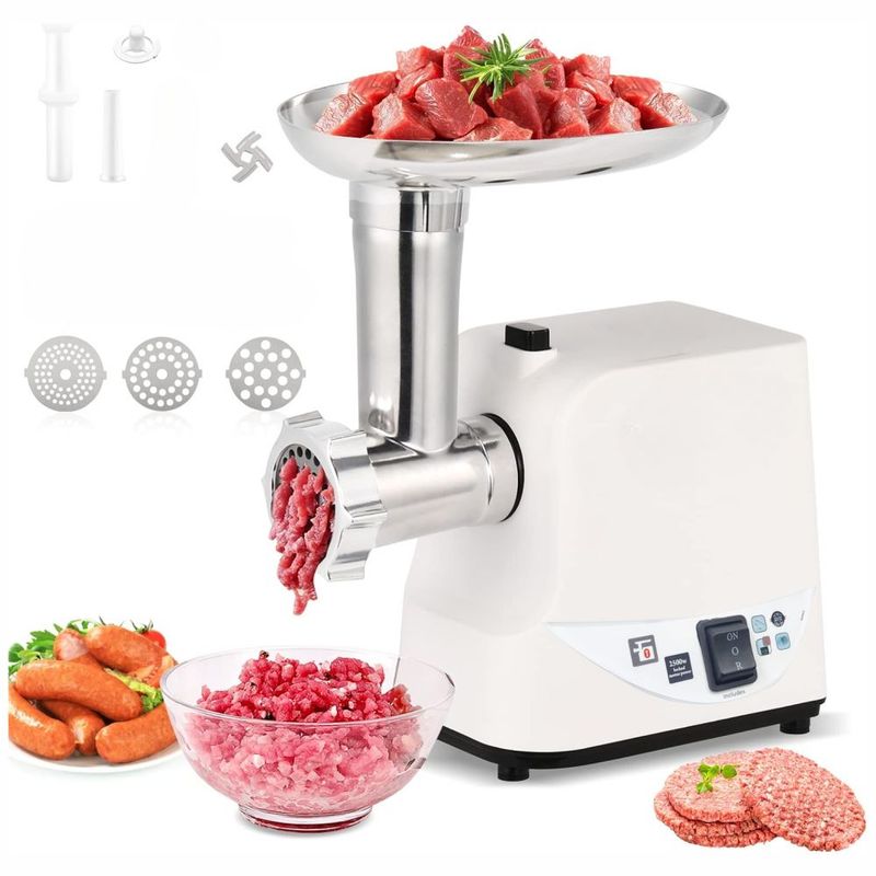 GENERICO - Molino Eléctrico Para Maíz Carne 2500w 6 En 1 Con Embutidor